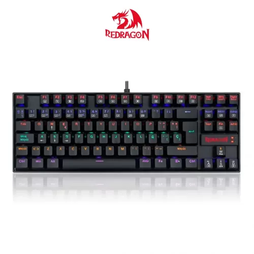 TECLADO GAMING REDRAGON KUMARA RAINBOW K552 BLACK- RGB - SWITCH RED MECANICO - ESPAÑOL 