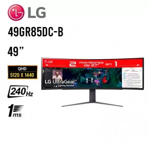 MONITOR 49 LG 49GR85DC-B GAMING ULTRAGEAR 4K QHD 240 HZ