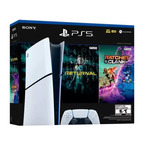 CONSOLA PLAYSTATION 5 SLIM DIGITAL + RETURNAL+ RATCHET & CLANK BUNDLE