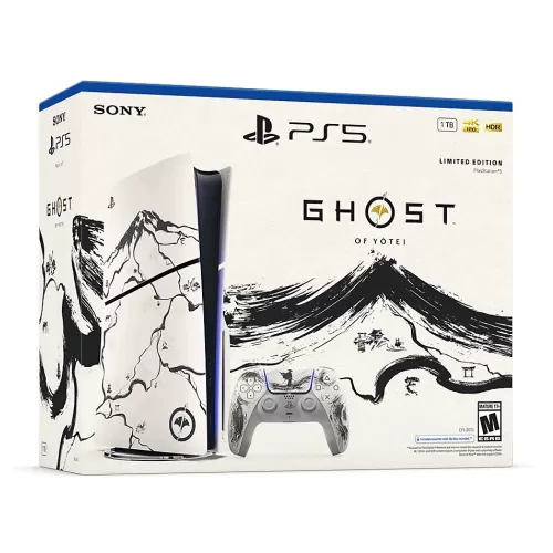 CONSOLA PLAYSTATION 5 SLIM CON LECTOR EDICION LIMITADA BLACK NEGRO GHOST OF YOTEI